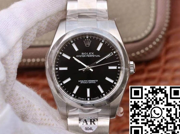 Perpetual Oyster Dial Rolex 39mm AR 114300 Black Factory 0409